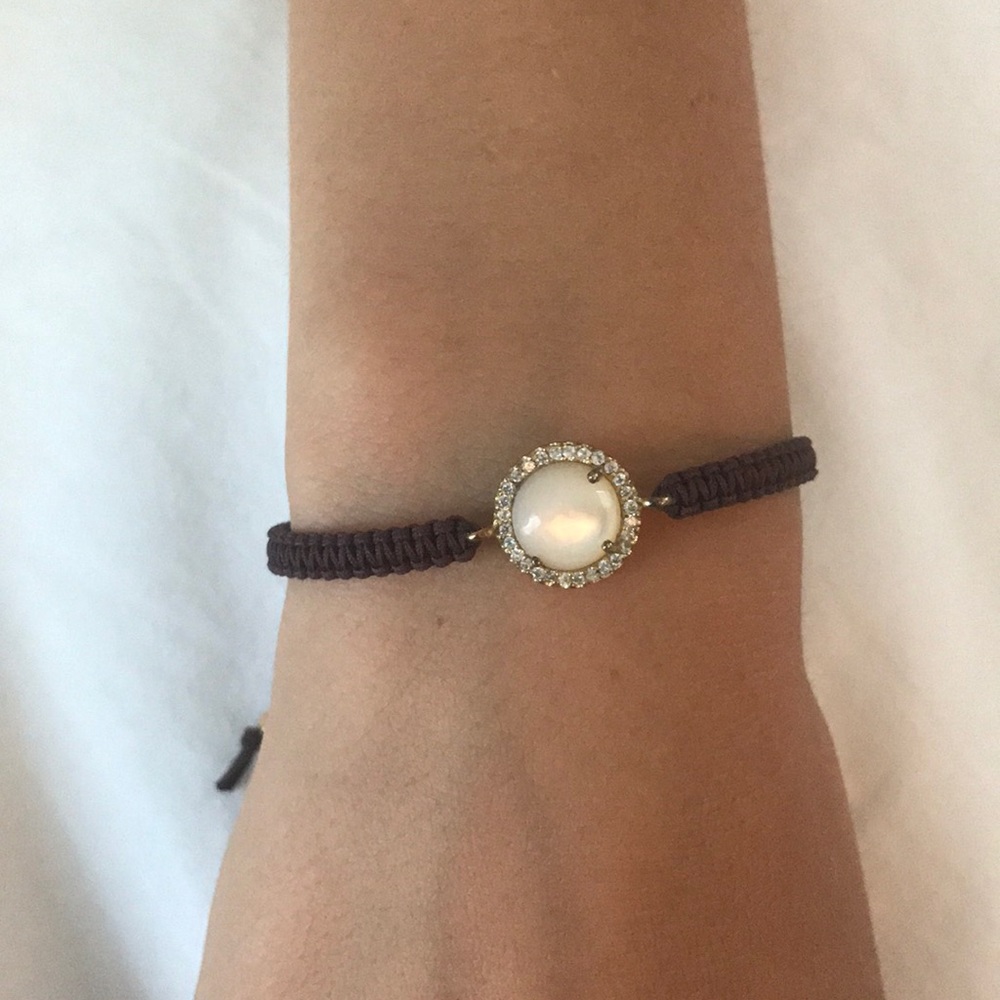 String and mother of pearl bracelet